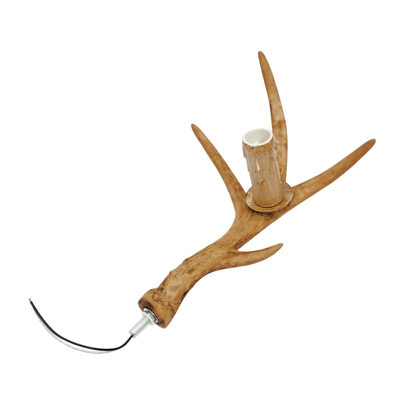 Gorgivous Lustre rustique en bois de cerf à 6 têtes, éclairage de lustre en corne de cerf de Style country rétro pour salon Bar cuisine salle à manger