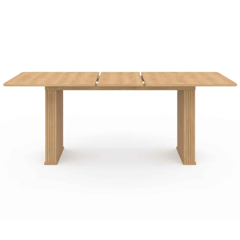 IDMarket - Table à Manger Extensible Rectangle Juliette 6-10 Personnes Pieds Lattes tasseau Bois Coloris chêne 160-200cm