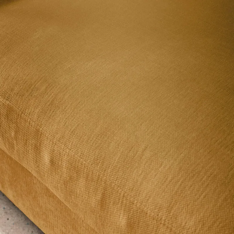 sweeek - Canapé 2 Places déhoussable Tissu Ocre L 198 x P 88 x H 85cm - Neo