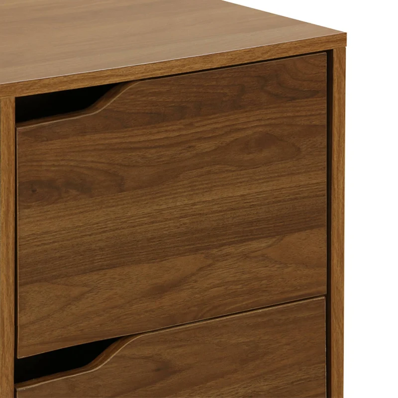 sweeek - Bureau à 2 tiroirs décor Bois de Noyer