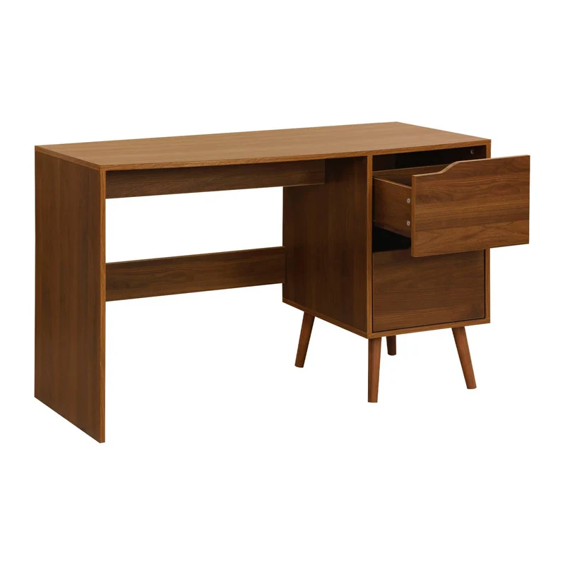 sweeek - Bureau à 2 tiroirs décor Bois de Noyer