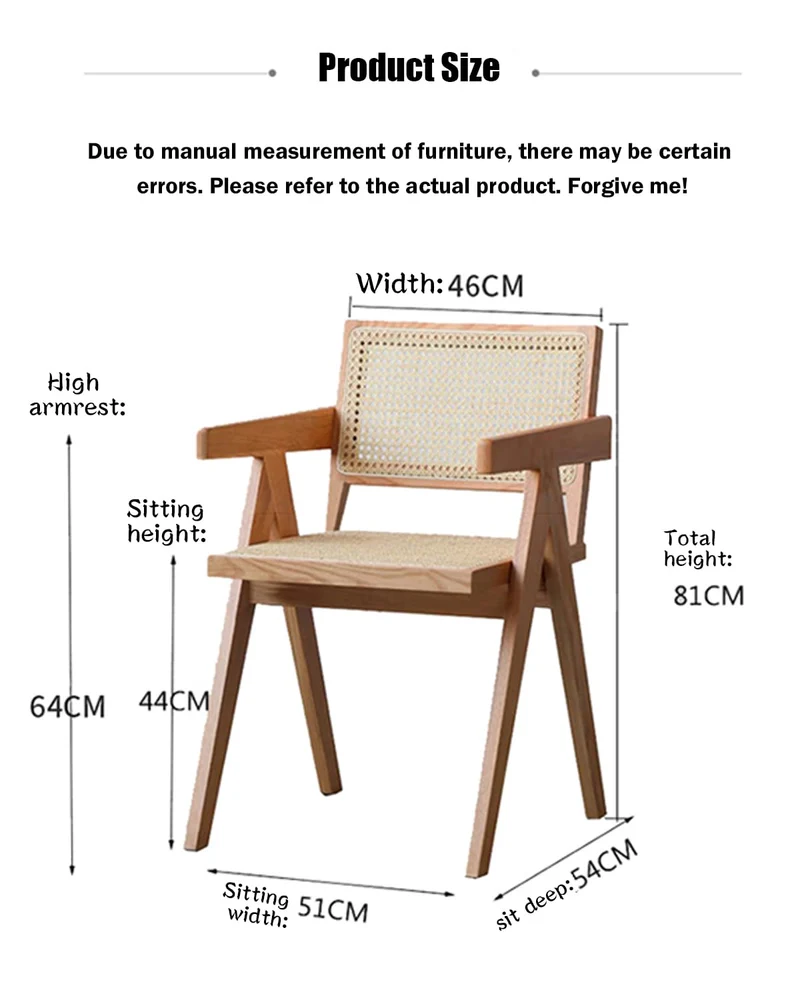 JSWHYBD Chaise Salle à mangerr,Chaise Salle a Manger Bois Chaise cannage,Chaise de Cuisine Moderne,Chaises rembourrées,Chaise Coiffeuse, Chaise Salon pour Salle à Manger/Chambre/Restaurant