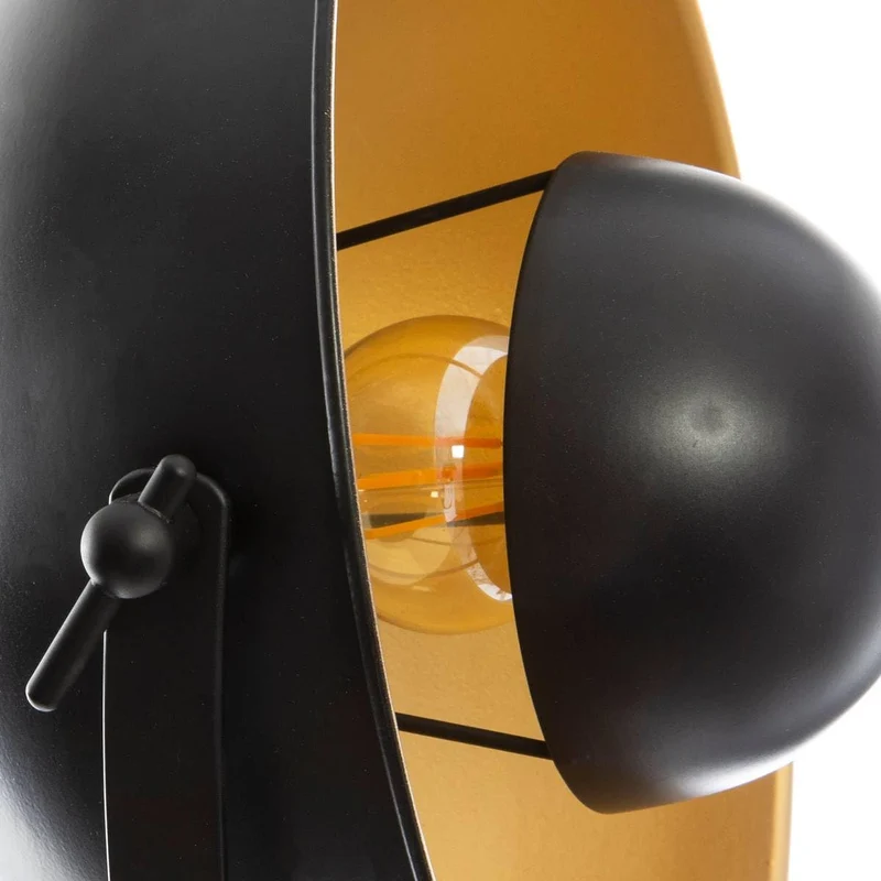 Atmosphera - Lampadaire trépied Lahti noir et doré - métal H162 cm