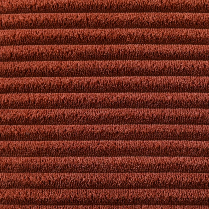 CONCEPT USINE | Canapé 3 Places HOGA Terracotta | Style Scandinave | Velours Côtelé Déhoussable | Assise Confortable Rembourrée | Pieds Obliques Bois | Design Tendance et Chaleureux