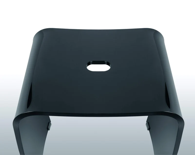 Libaro Tabouret de Douche Mérano en Acrylique Noir – Siège de Bain antidérapant au Design Moderne – Capacité maximale 180 kg – Chaise de Douche, Banc de Salle de Bain, siège de Bain