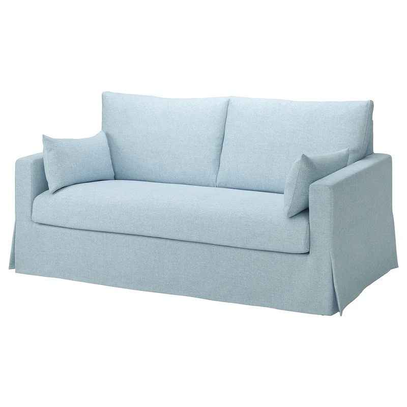 HYLTARP Canapé-lit 2 places Kilanda bleu pâle