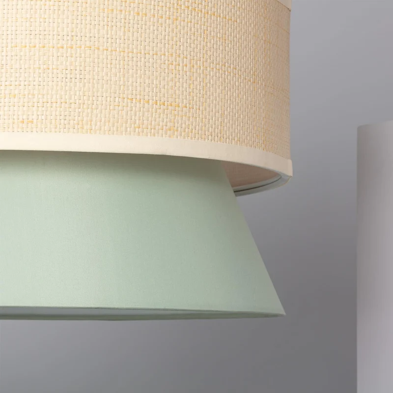 LEDKIA LIGHTING - Suspension Tissu Chulu | Design Élégant et Classique | Compatible Ampoule LED E27 | Utilisation Intérieure IP20 | 1700 mm x 400 mm, Vert, Textile