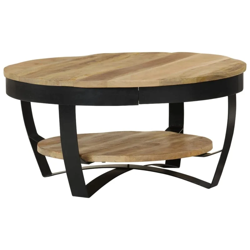 vidaXL Table Basse Table d'Appoint Canapé Salon Maison Bois Massif de Manguier