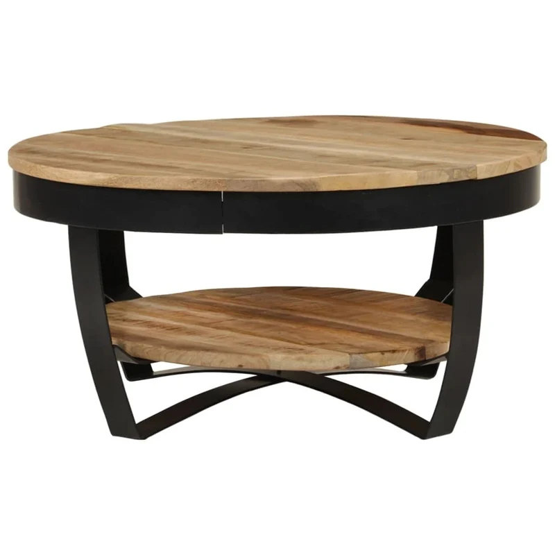 vidaXL Table Basse Table d'Appoint Canapé Salon Maison Bois Massif de Manguier