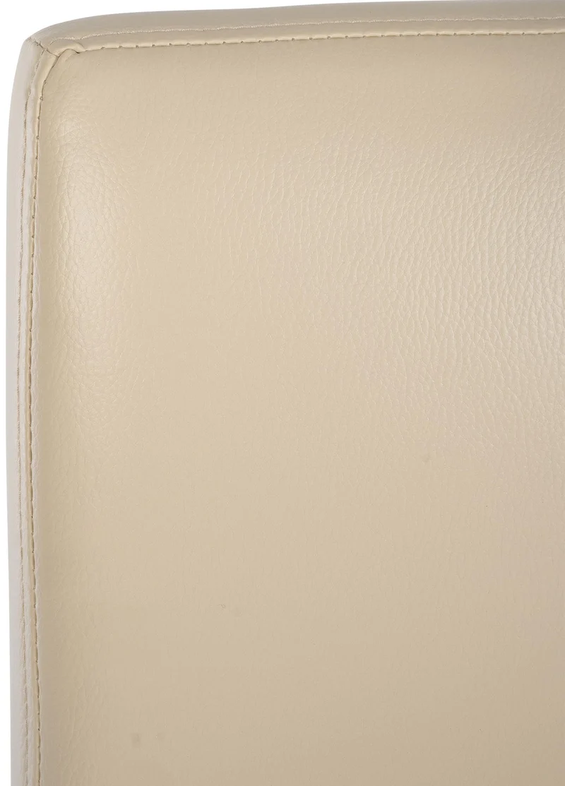 CLP Lot de 2 tabourets, chaises de Bar Freeport avec Dossier rembourré, Repose-Pieds en Similicuir et Tissu, Couleur:crème, Matériel:Similicuir