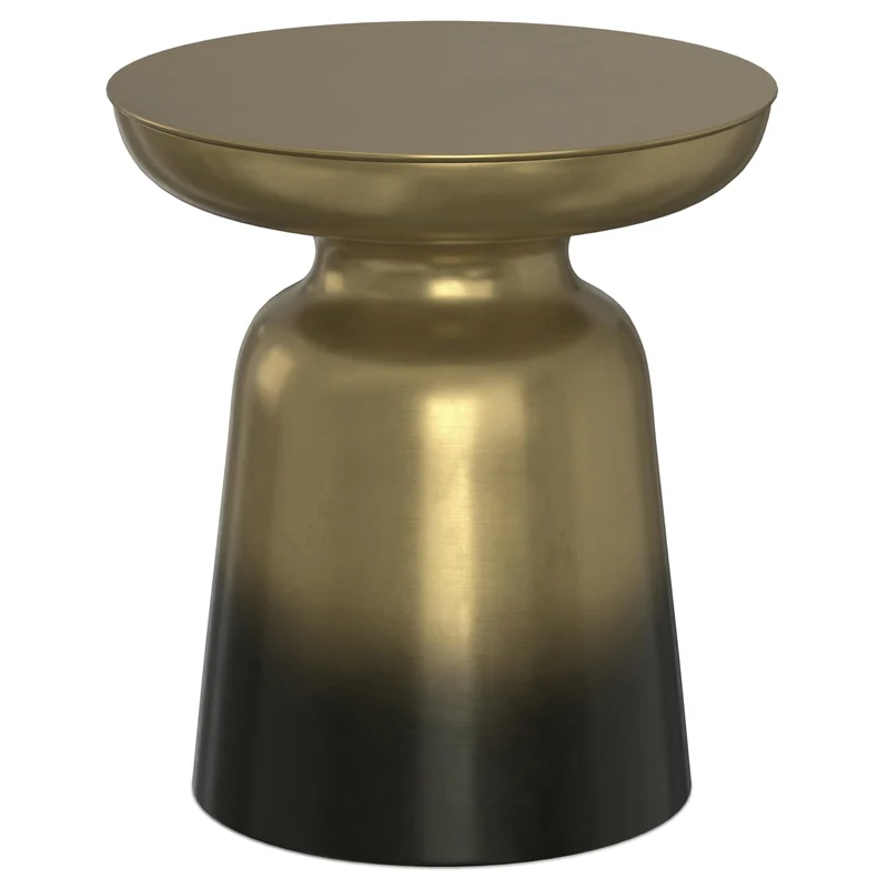 SIMPLIHOME Toby Table d'appoint Industrielle Moderne en métal de 43,2 cm de Large, ombré doré/Noir, entièrement assemblée pour Le Salon et la Chambre à Coucher