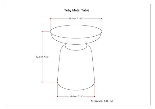 SIMPLIHOME Toby Table d'appoint Industrielle Moderne en métal de 43,2 cm de Large, ombré doré/Noir, entièrement assemblée pour Le Salon et la Chambre à Coucher