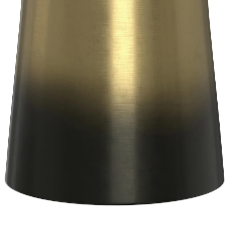 SIMPLIHOME Toby Table d'appoint Industrielle Moderne en métal de 43,2 cm de Large, ombré doré/Noir, entièrement assemblée pour Le Salon et la Chambre à Coucher