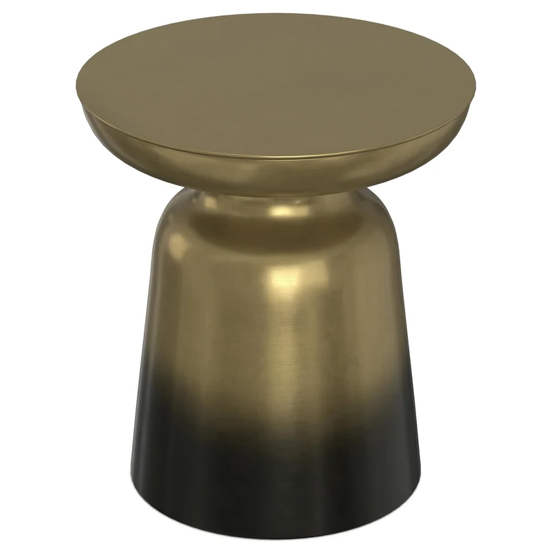 SIMPLIHOME Toby Table d'appoint Industrielle Moderne en métal de 43,2 cm de Large, ombré doré/Noir, entièrement assemblée pour Le Salon et la Chambre à Coucher