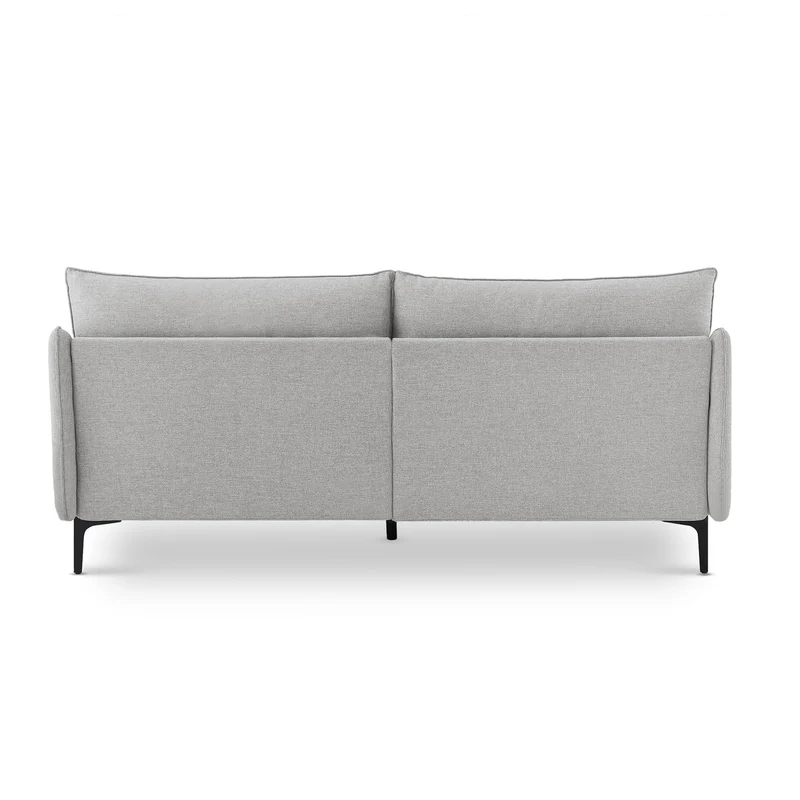 Sicaan Canapé 3 Places Industriel Sasha en Tissu Gris Clair – Canapé Droit Rectiligne Élégant et Robuste – Sofa Confortable Style Urbain Chic pour Salon, Appartement ou Loft – 203 x 85 x 86 cm