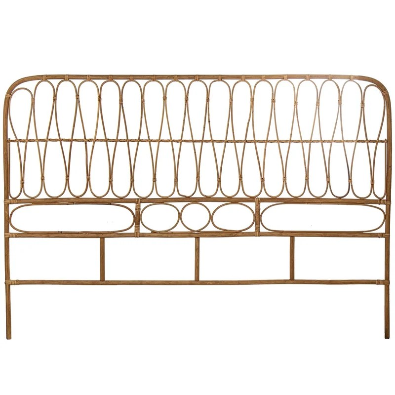 Tête de lit en rotin Naturel rectangulaire pour Lits jusqu'à 160 cm 160 x 2,5 x 111 cm