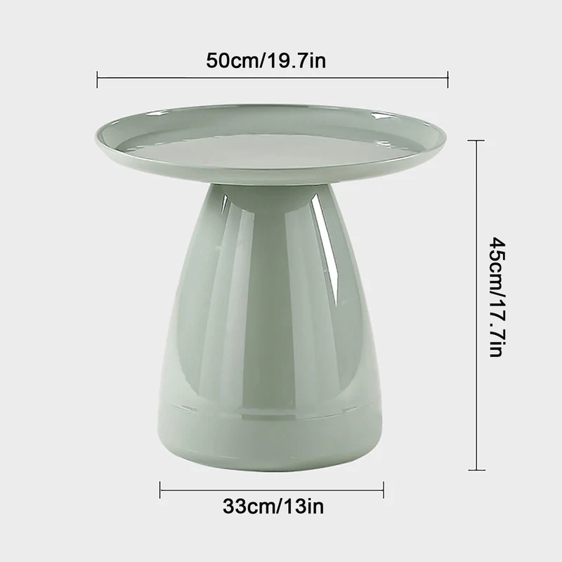 Table D'appoint Ronde en Plastique pour Canapé, Table Appoint Moderne pour Les Espaces Étroits Et Petits, pour Bureau, Salon, Chambre À Coucher, Table Basse (Color : Yellow)