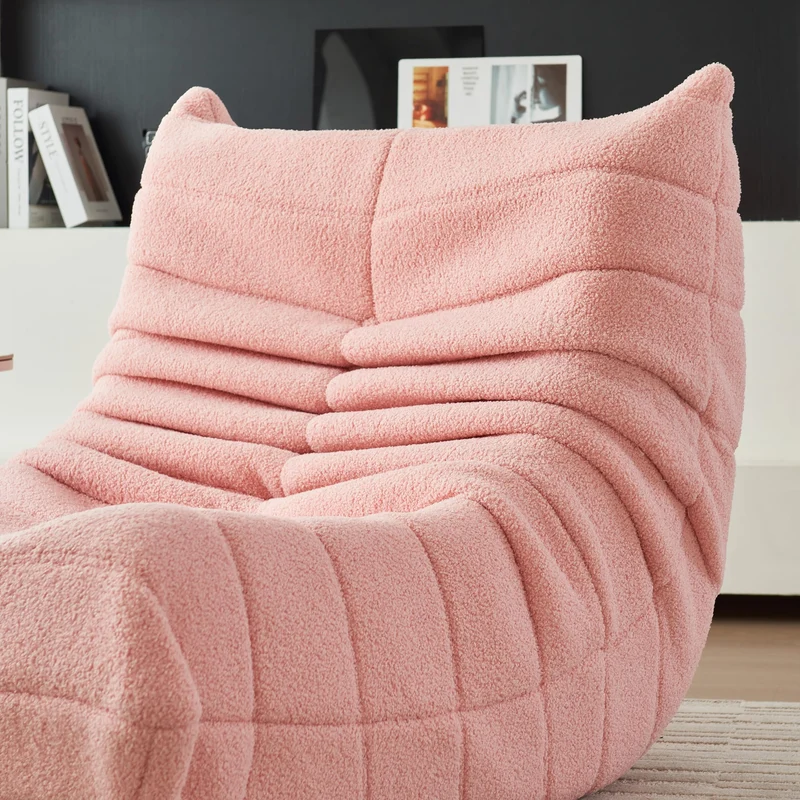 KeepGoon Chaise pliable, fauteuil de méditation et de relaxation, coussin thaï pour loisirs et méditation, maison ou bureau, couleur au choix (rose)