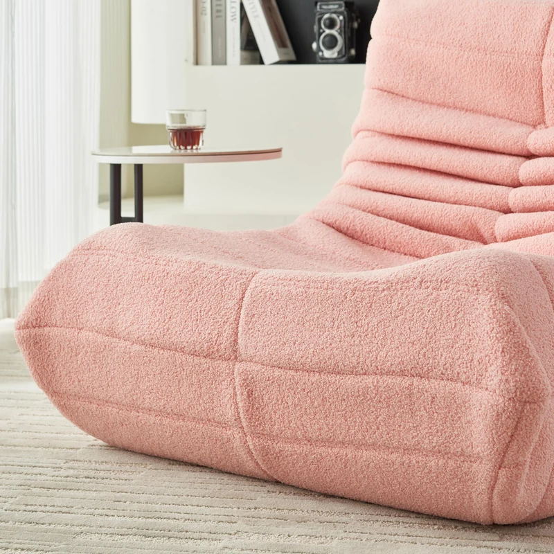 KeepGoon Chaise pliable, fauteuil de méditation et de relaxation, coussin thaï pour loisirs et méditation, maison ou bureau, couleur au choix (rose)