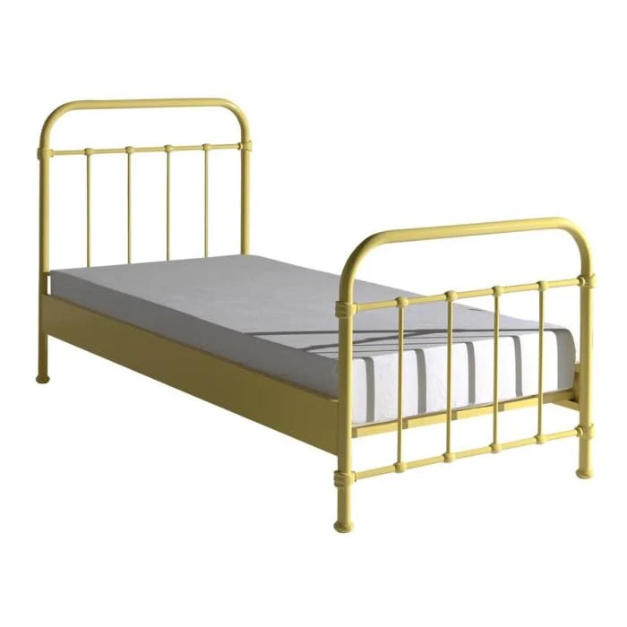 Paris Prix Lit Enfant Métal New York 90x200cm Jaune
