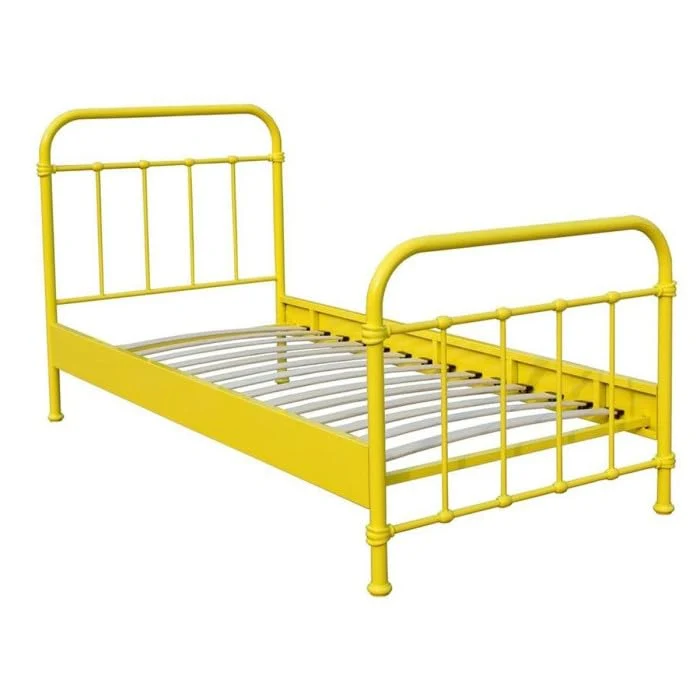 Paris Prix Lit Enfant Métal New York 90x200cm Jaune