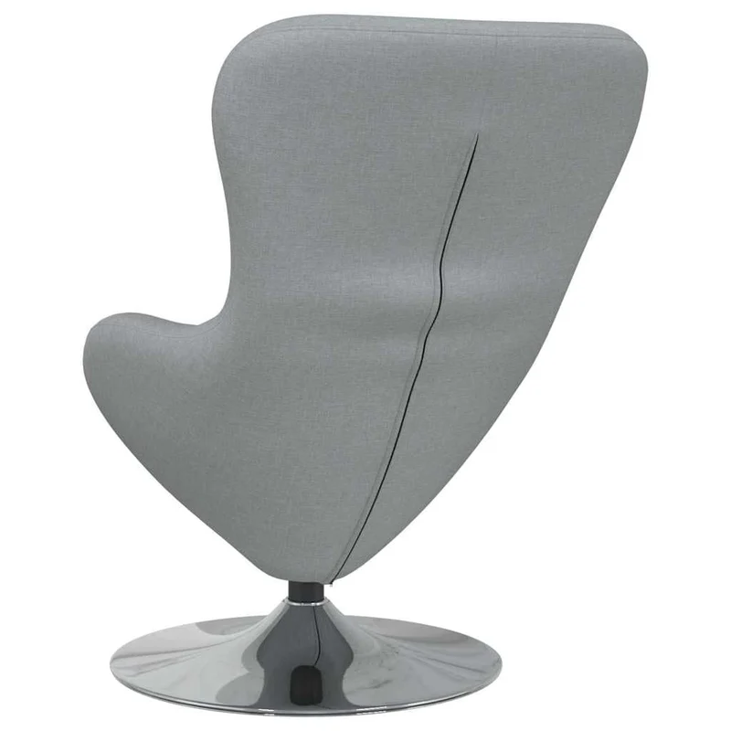 vidaXL Fauteuil œuf Gris Clair 63 x 73 x 90 cm Tissu, Salon, Chaise œuf pivotante Moderne, Meubles de Luxe pour Assise intérieure, Fauteuil élégant et Solution de Confort