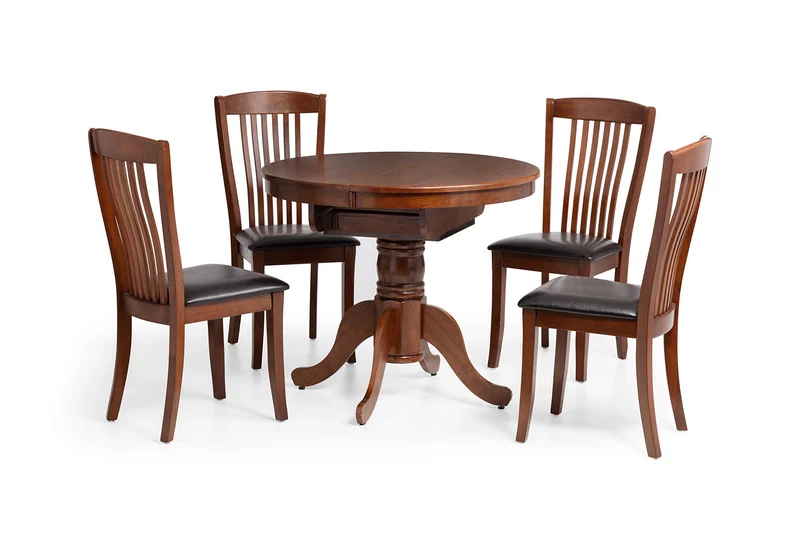 Julian Bowen Table à Manger Ronde à Ovale Extensible Canterbury, Acajou, Brown