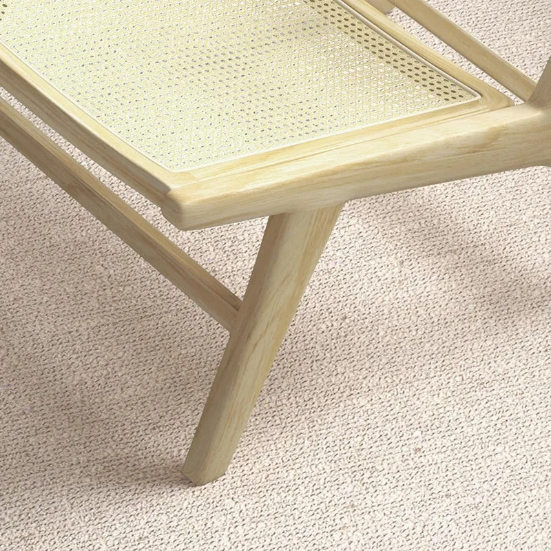 HOMCOM Fauteuil de Salon Relax, Fauteuil Lounge, Design bohème, Structure Bois d'hévéa, Dossier Assise cannage, Assise Profonde, pour Salon/Chambre, Naturel
