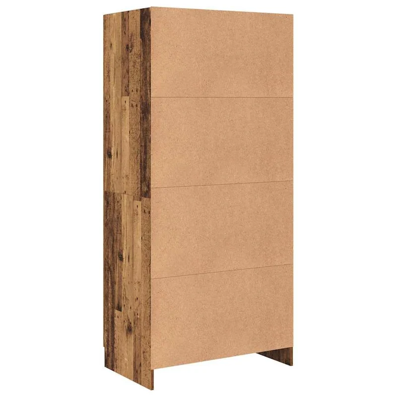vidaXL Armoire Bois Ancien 82,5 x 51,5 x 180 cm Bois d'ingénierie, Rangement de Chambre, Armoire rectangulaire Rustique, unité Pratique pour vêtements et Accessoires