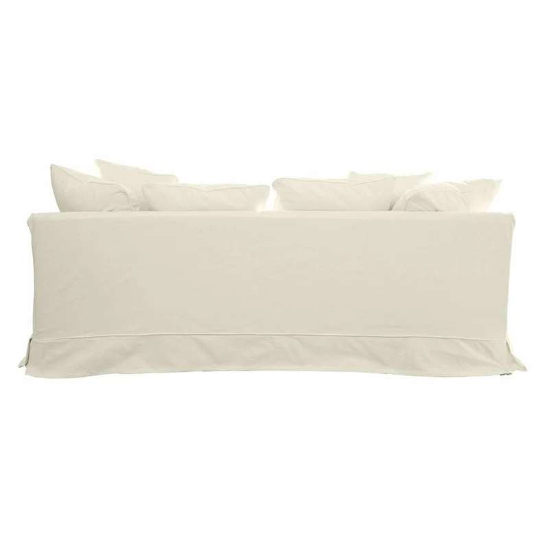 Loberon Larchwood Charmant canapé style maison de campagne, housses amovibles et lavables, rembourrage doux, avec six coussins, siège, canapé, bois de chêne, lin