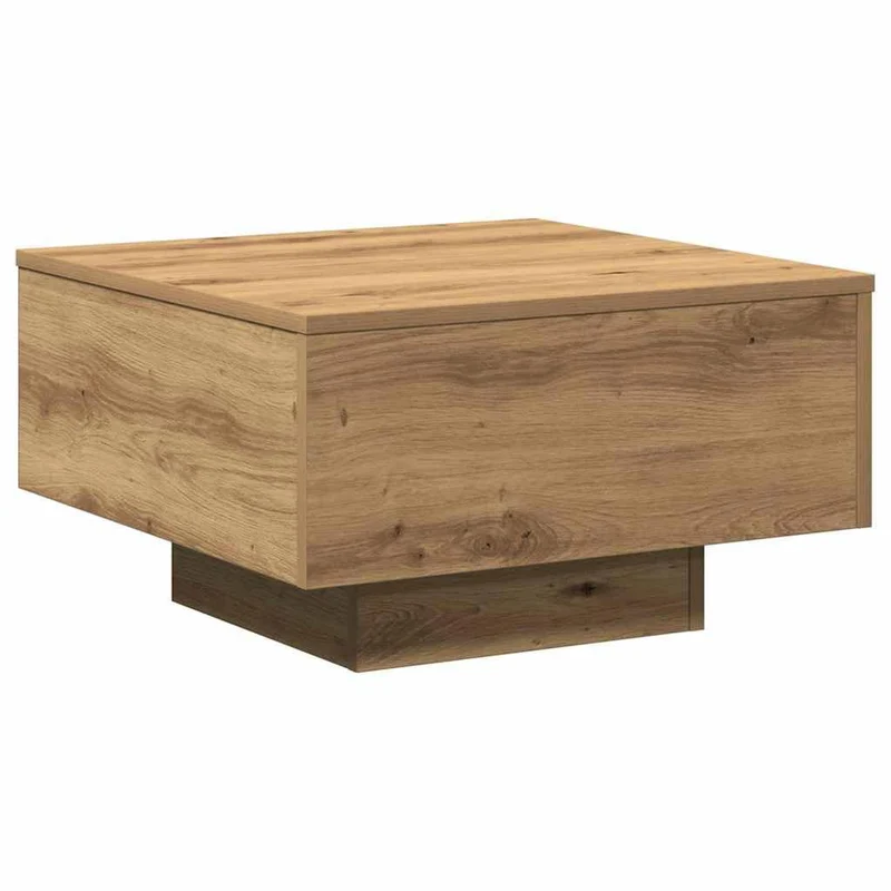 vidaXL Table Basse Chêne Artisanal 55 x 55 x 31 cm, Table de Salon, café Moderne, Fini Minimaliste, Surface Pratique pour Un Style Urbain