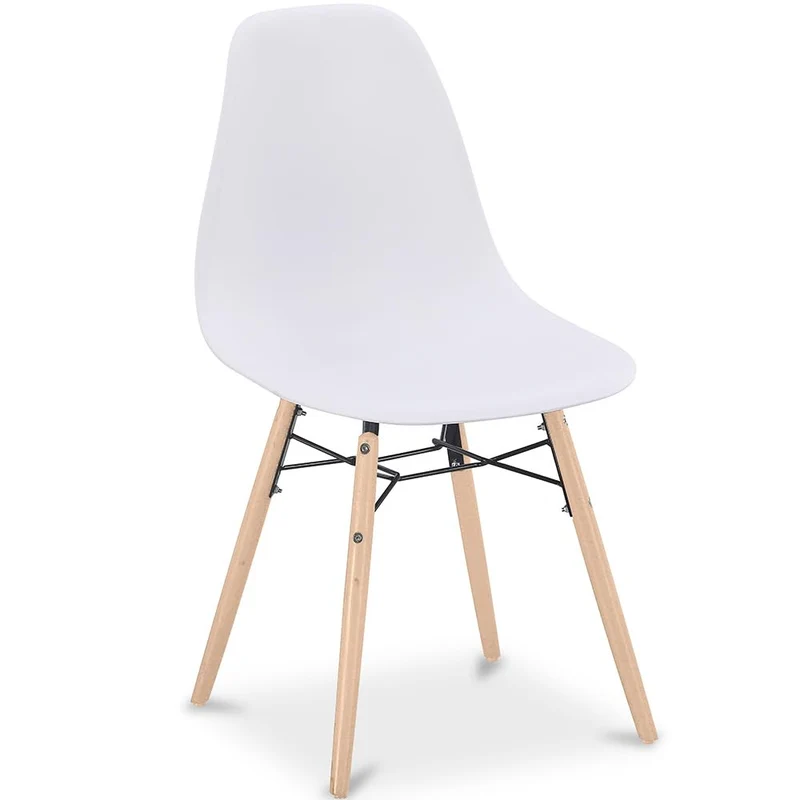 Iconik Interior Scandinavian Style Chaise de Salle à Manger - Design Scandinave - Pieds en Bois - Skögur Jaune