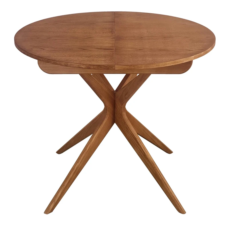 Ragaba Ronde Extensible Table à Manger 90cm Jubi Bois Chêne