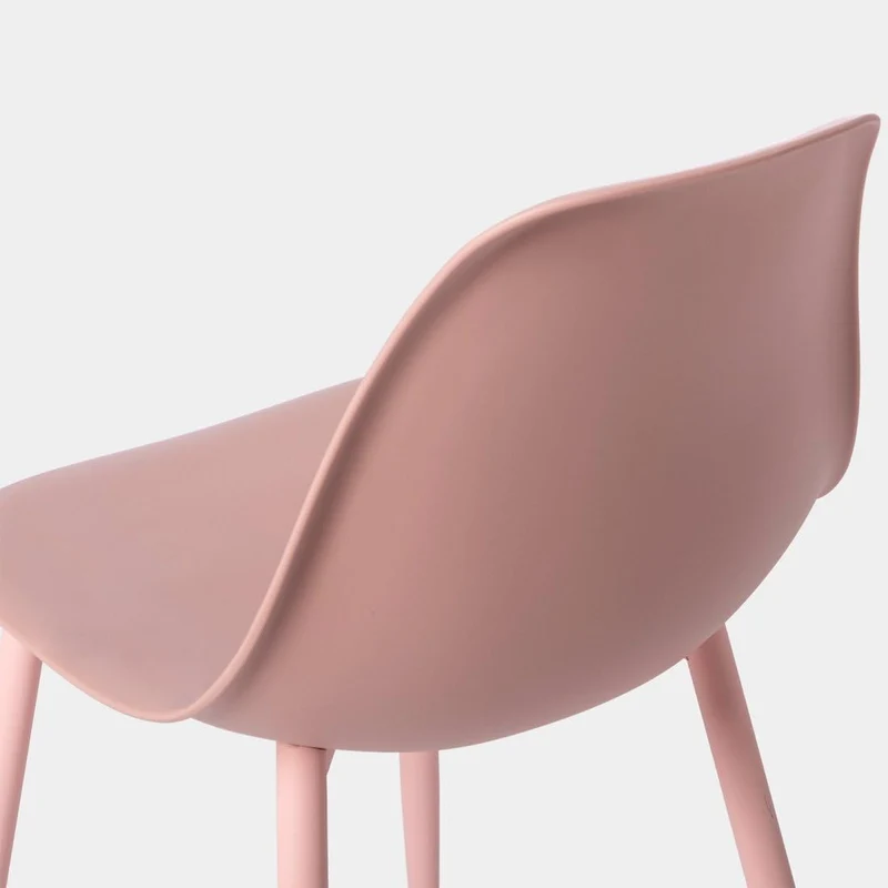 KLAST Chaise de Salle à Manger Nina en Polypropylène Rose Nude, Légère, Fonctionnelle, Durable et Adaptée pour l'Extérieur, Facile à Entretenir