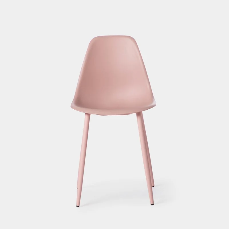 KLAST Chaise de Salle à Manger Nina en Polypropylène Rose Nude, Légère, Fonctionnelle, Durable et Adaptée pour l'Extérieur, Facile à Entretenir