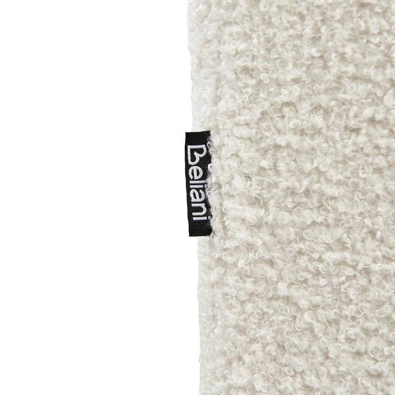 Beliani Fauteuil Moderne en Bouclé Tapissé Dossier Rembourré Épais Blanc Cassé Agerup