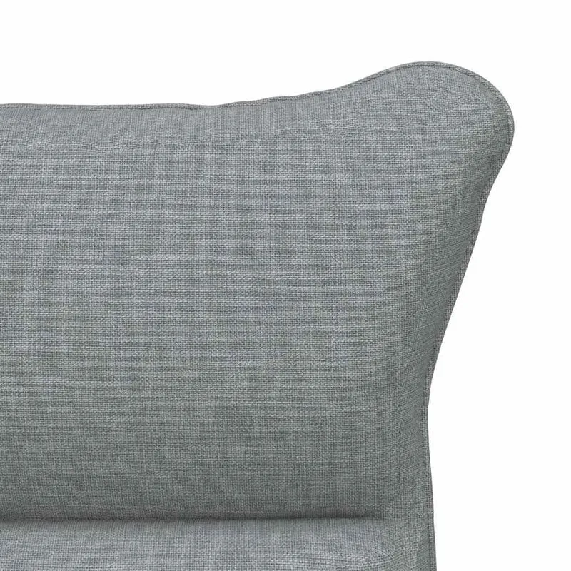 vidaXL Fauteuil Gris Clair 69 x 74 x 93 cm Tissu, Fauteuil, Design Moderne, Polyester Durable, Assise pour Salon, Cozy, Chaise Ergonomique, Cadre en Bois Massif, Style Compact