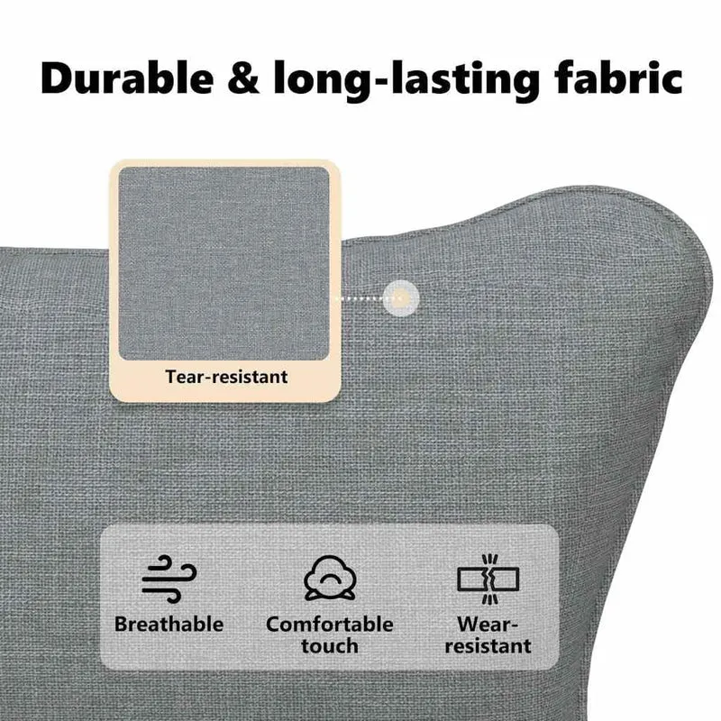 vidaXL Fauteuil Gris Clair 69 x 74 x 93 cm Tissu, Fauteuil, Design Moderne, Polyester Durable, Assise pour Salon, Cozy, Chaise Ergonomique, Cadre en Bois Massif, Style Compact