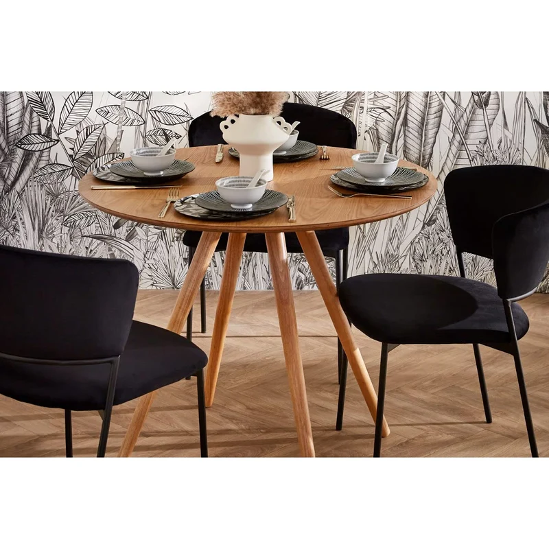 Miliboo Table à Manger Ronde Bois Clair D90 cm ARTIK