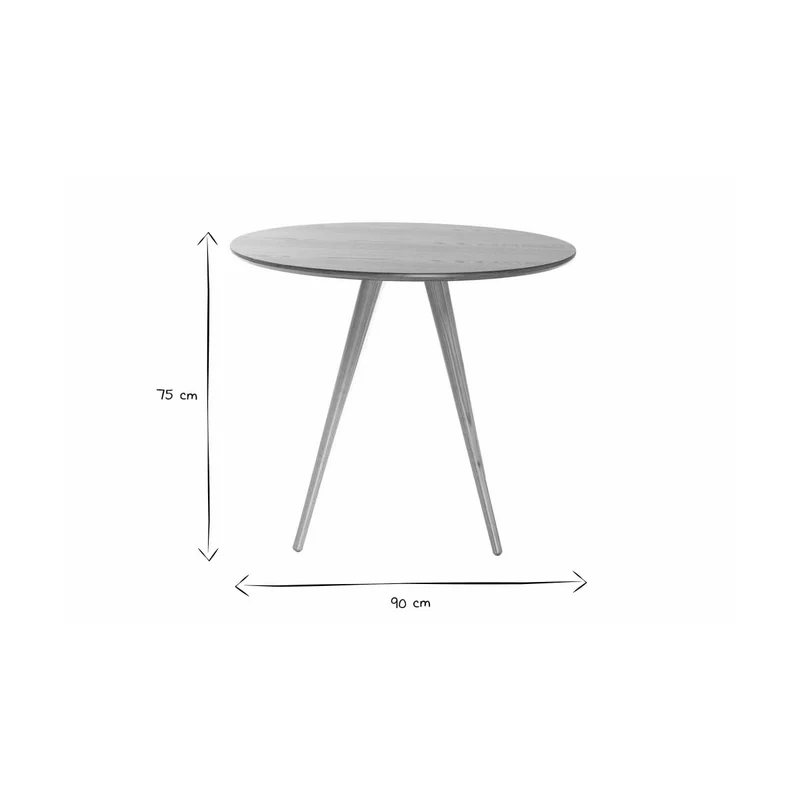 Miliboo Table à Manger Ronde Bois Clair D90 cm ARTIK