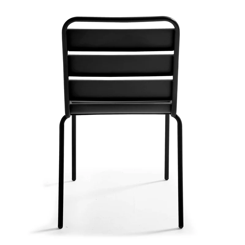 Oviala Chaise de Jardin en métal Noir - Palavas
