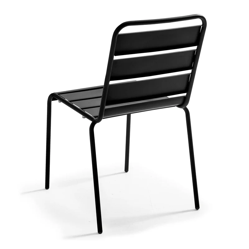 Oviala Chaise de Jardin en métal Noir - Palavas