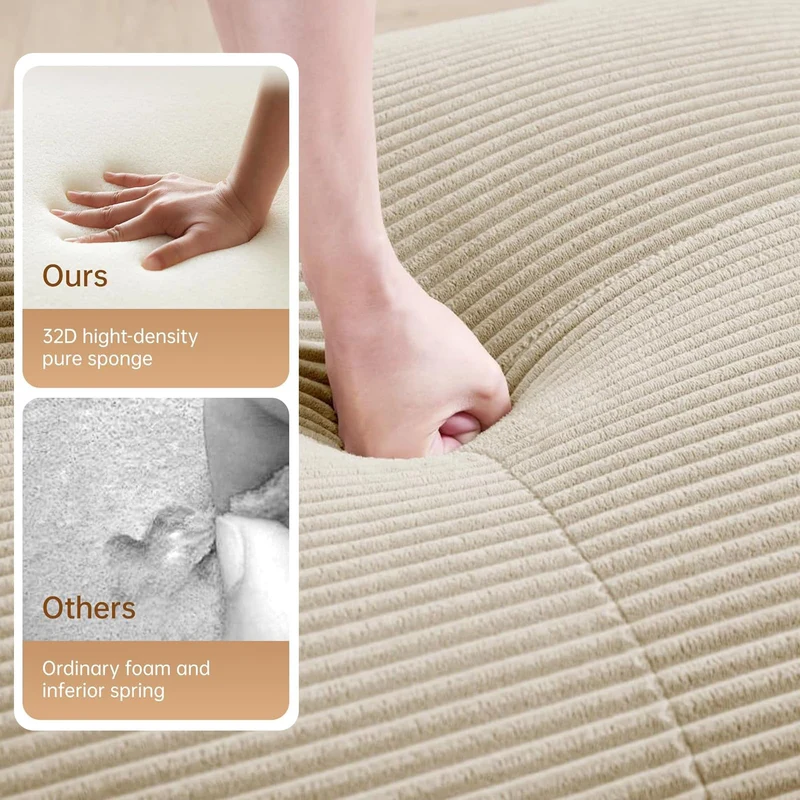 Générique Canapé Modulable avec Dossier, Canapé d'angle en L U Canapé sans Structure Velours,Canapé-Lit 1 2 3 4 Places avec Pouf,Canapé Relaxant pour Salon, Livré Monté,Vert,2 Sitze
