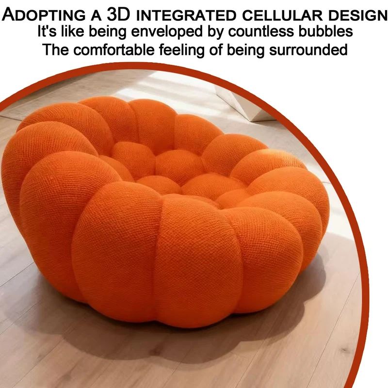 Generico Canapé Bubble - Fauteuil Simple surdimensionné, Design Ergonomique incurvé avec Maille Respirante, Pouf 3D en nid d'abeille pour Salon, Bureau | Facile à Nettoyer