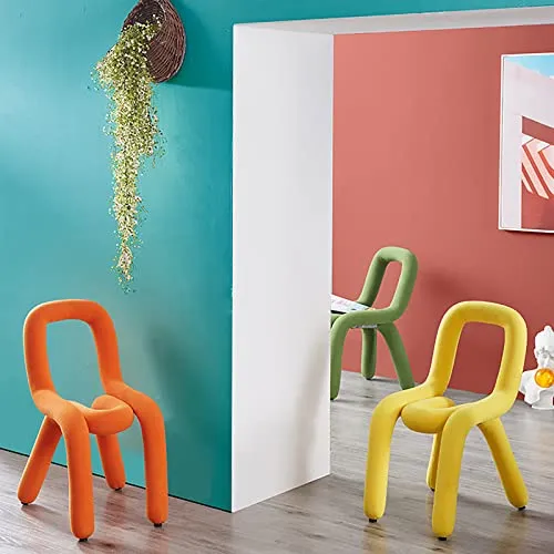 Chaise de salle à manger moderne géométrique en velours avec dossier élégant pour chambre à coucher et salon