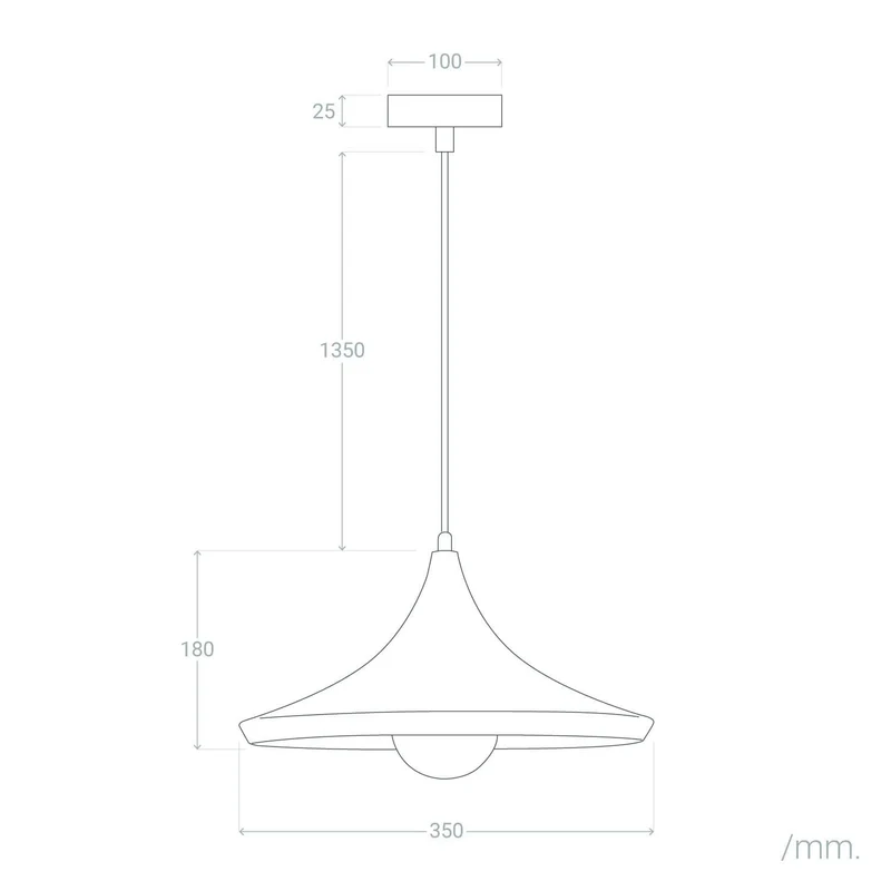 LEDKIA LIGHTING - Suspension Métal Presley | Design Japonais Inspiré | Douille E27 | Câble Réglable en Hauteur | Aluminium Résistant, Doré