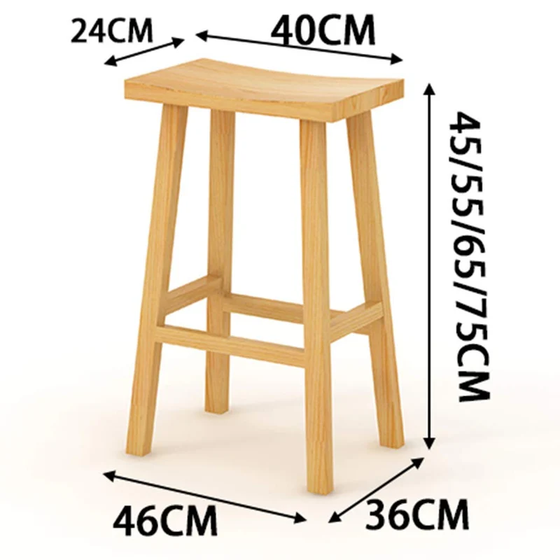 MANG Tabouret De Bar en Bois Massif Tabourets De Comptoir sans Dossier Tabourets De Cuisine À Siège en Selle Industriel Chaise Haute Tabouret De Cuisine