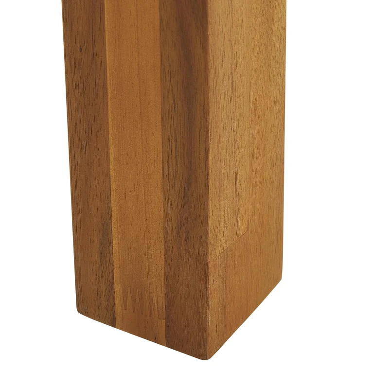 Beliani Banc de Jardin Design en Bois d'Acacia Clair 160 cm Look Naturel et Très Tendance pour Intérieur et Extérieur au Style Rustique et Boho