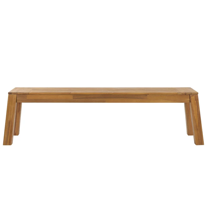 Beliani Banc de Jardin Design en Bois d'Acacia Clair 160 cm Look Naturel et Très Tendance pour Intérieur et Extérieur au Style Rustique et Boho