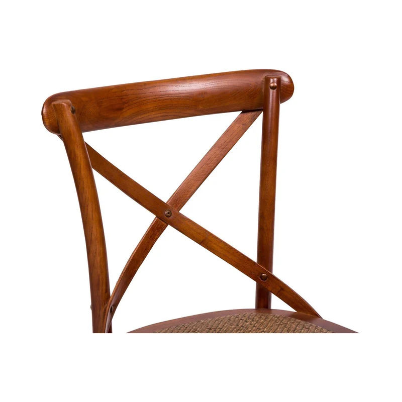 Biscottini Chaise de salle à manger 86 x 42 x 46 cm - Chaise de bar et chaise bistrot bois - Chaise de cuisine en rotin - Meuble de cuisine - Meuble bois